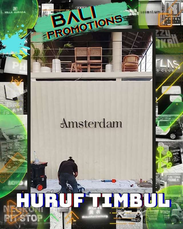 huruf timbul custom di Bali