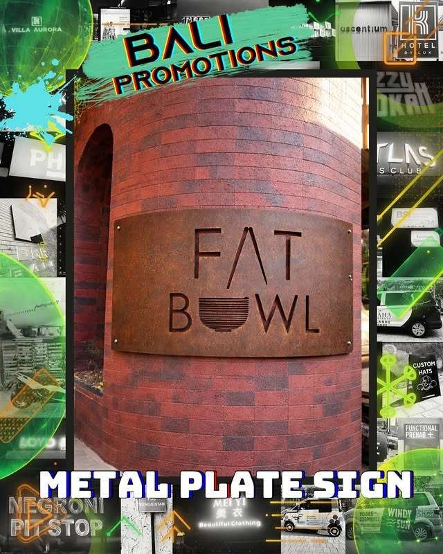 Metal Plate Sign di Bali